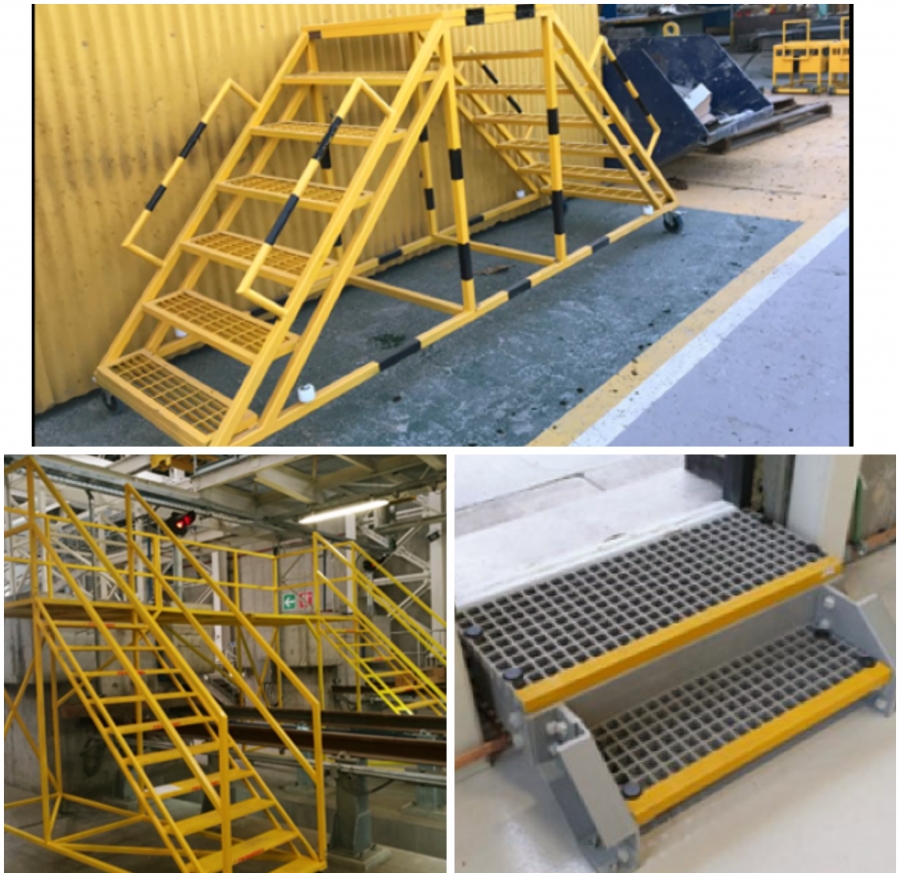 Escaleras met&aacute;licas